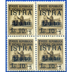 Istria. Soprastampato 1945.