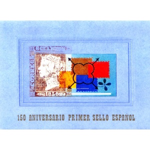 Primo francobollo spagnolo 2000. 7 foglietti in folder.