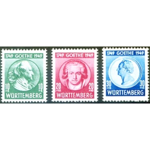 Zone di occupazione: Württemberg. J.W. von Goethe 1949.