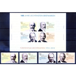 Centenario dei francobolli del Principato 2012.