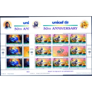 New York. UNICEF 1996. 2 minifogli.