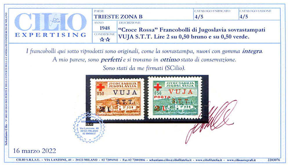 Zona B. Croce Rossa 1948.