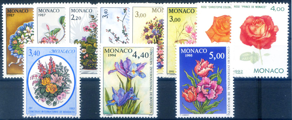 Flora. Concorsi floreali. Emissioni fra il 1968 e il 1995.