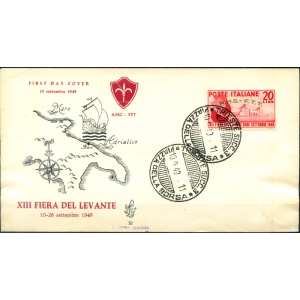 Zona A. Fiera di Bari FDC 1949.