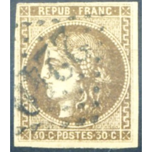 Cerere. Emissione di Bordeaux 1870, usato.