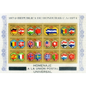 Honduras. UPU. Bandiere 1975.