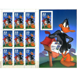 Duffy Duck. Minifoglio con 1 valore non dentellato 1999.