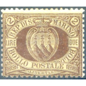Stemma 2 lire 1894. Linguellato.