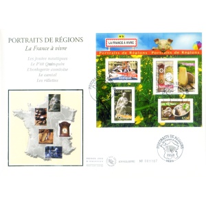 Regioni di Francia 2005. 2 FDC.