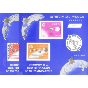 Astronautica 1965. 2 foglietti (minimi difetti).