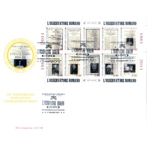 L'Osservatore Romano 2011. FDC.