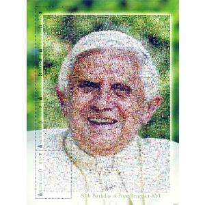 Papa Benedetto XVI 2008. Minifoglio.
