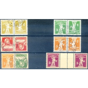 Tête-bêche. Piccolo insieme di emissioni, nuove e usate 1909-1930.